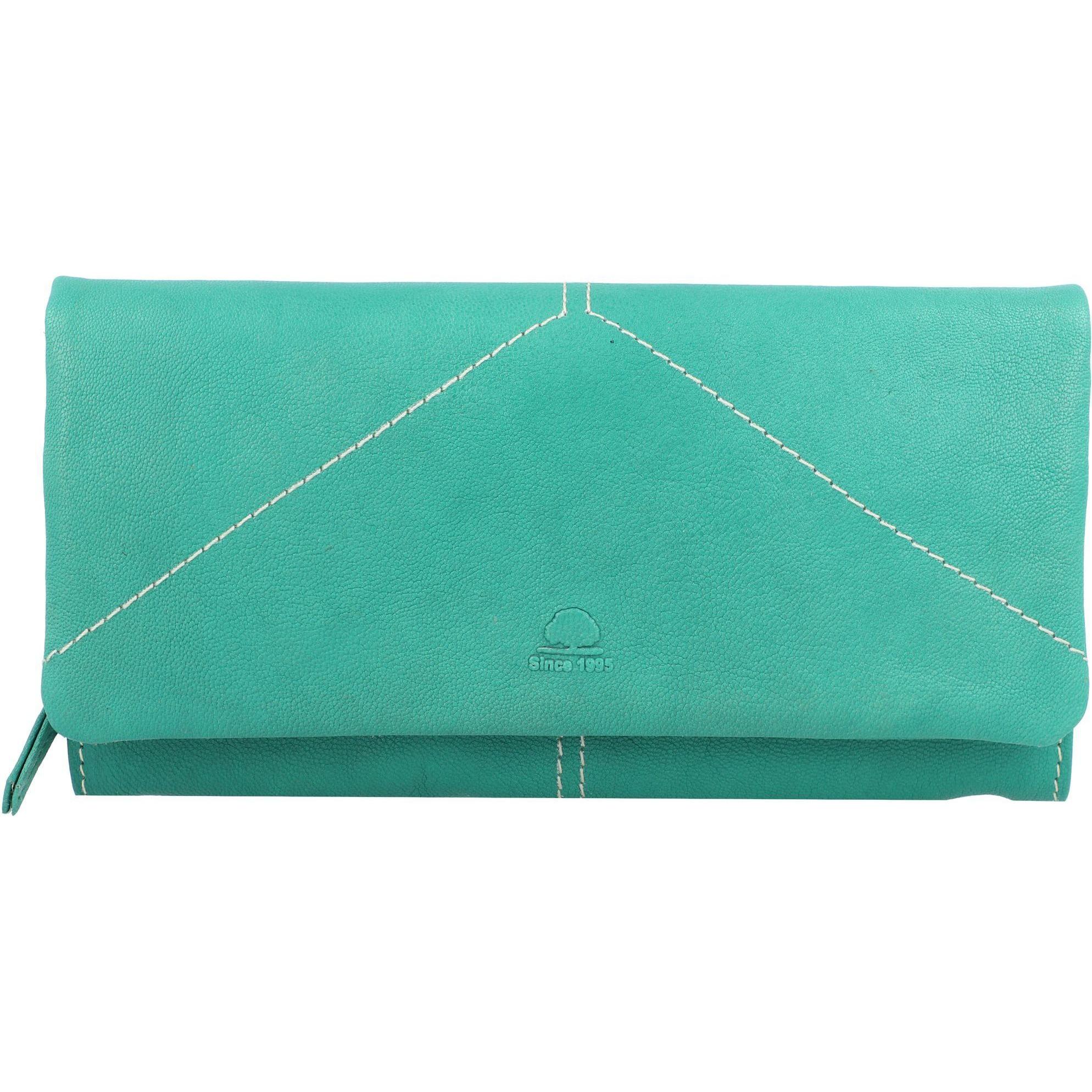 Greenburry, Damen, Portemonnaie, Tumble Nappa Geldbörse Leder 19 cm, Grün