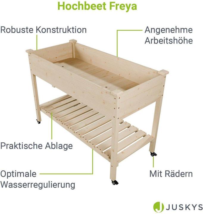 Produktbild Juskys Hochbeet Freya mit Rädern