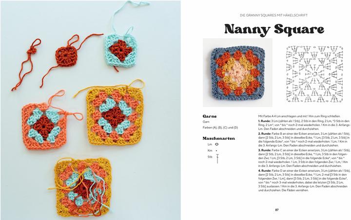 Actual product image Poppige Granny Squares - echt kultig häkeln (German, Françoise Vauzeilles, Katrin Marburger, 2025)