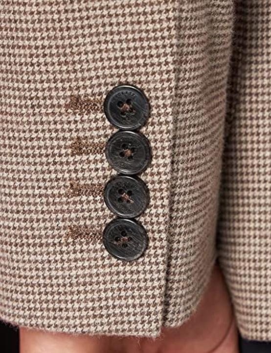 Actual product image Hackett Stretch Flannel Puppytooth Unlined Blazer Shirt Jacket (34)