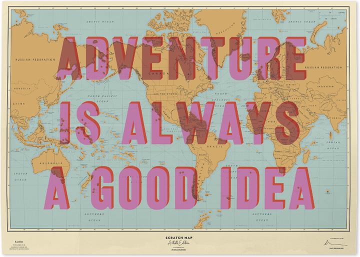 Image du produit Luckies Scratch Map - Carte du monde à gratter (59 x 83 cm)