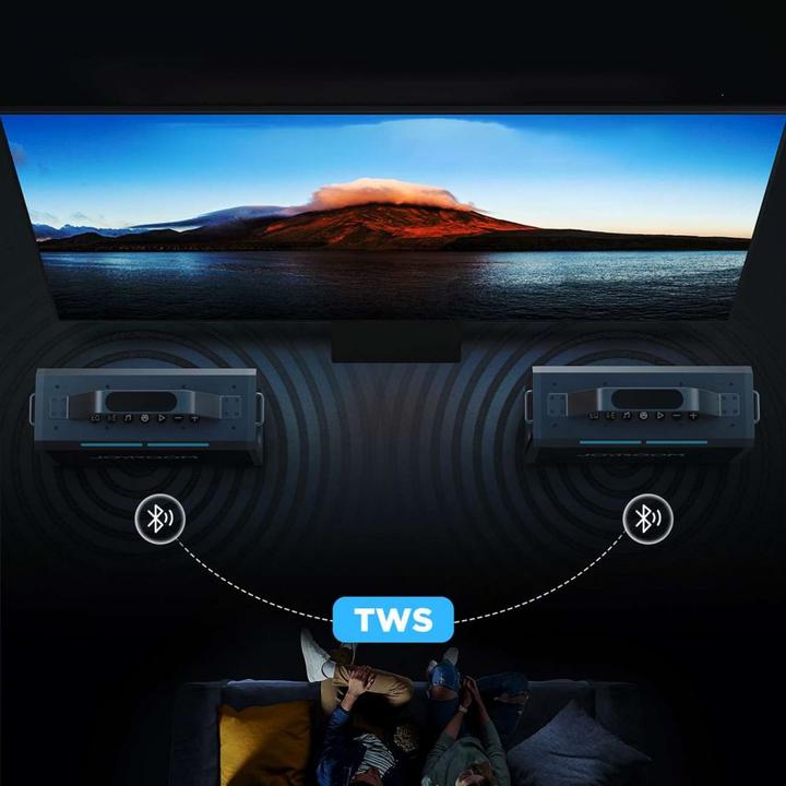 Actual product image Joyroom Pies Series JR-MW03 Wireless Karaoke Speaker with 2 Microphones and Remote Control - Black (20 h)