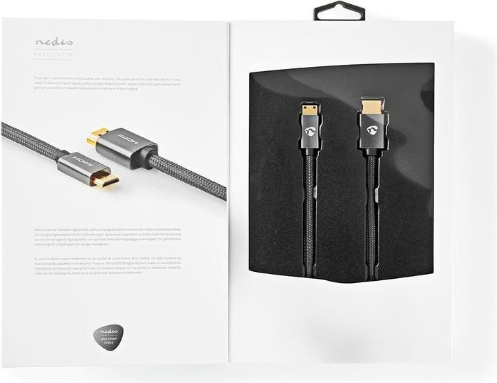 Produktbild Nedis High Speed??HDMI T Kabel mit Ethernet HDMIT Stecker HDMIT Mini Stecker 4K@60Hz 18 Gbps 2.00 m (2 m)