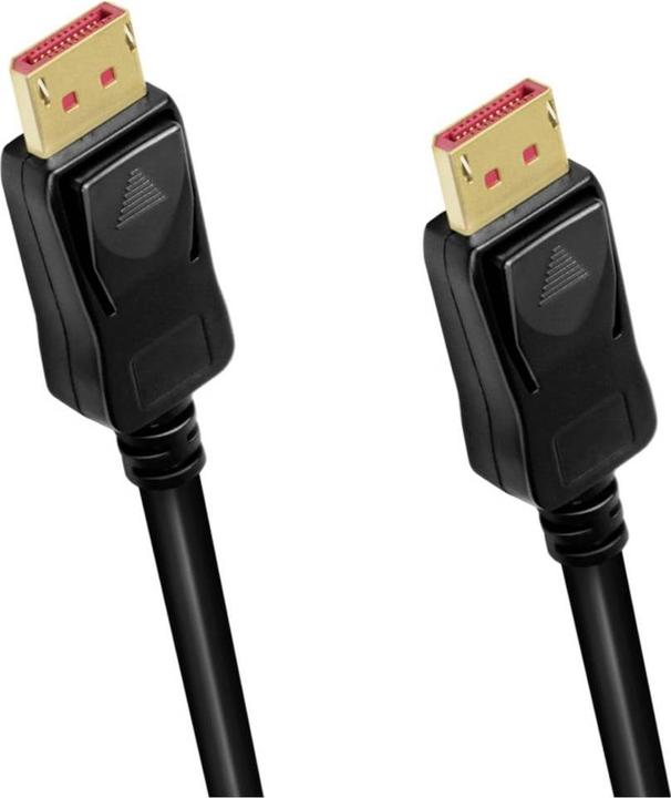Image du produit LogiLink Câble DisplayPort, DP/M à DP/M, 8K/60 Hz, AMP, noir, 10 m (10 m, DisplayPort, 1.4)