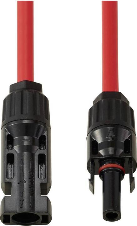Actual product image Tru Components PV-Solar-Verlängerungskabel, Stecker auf Buchse, Rot, 1 m TC-13805732 Rot TRU C