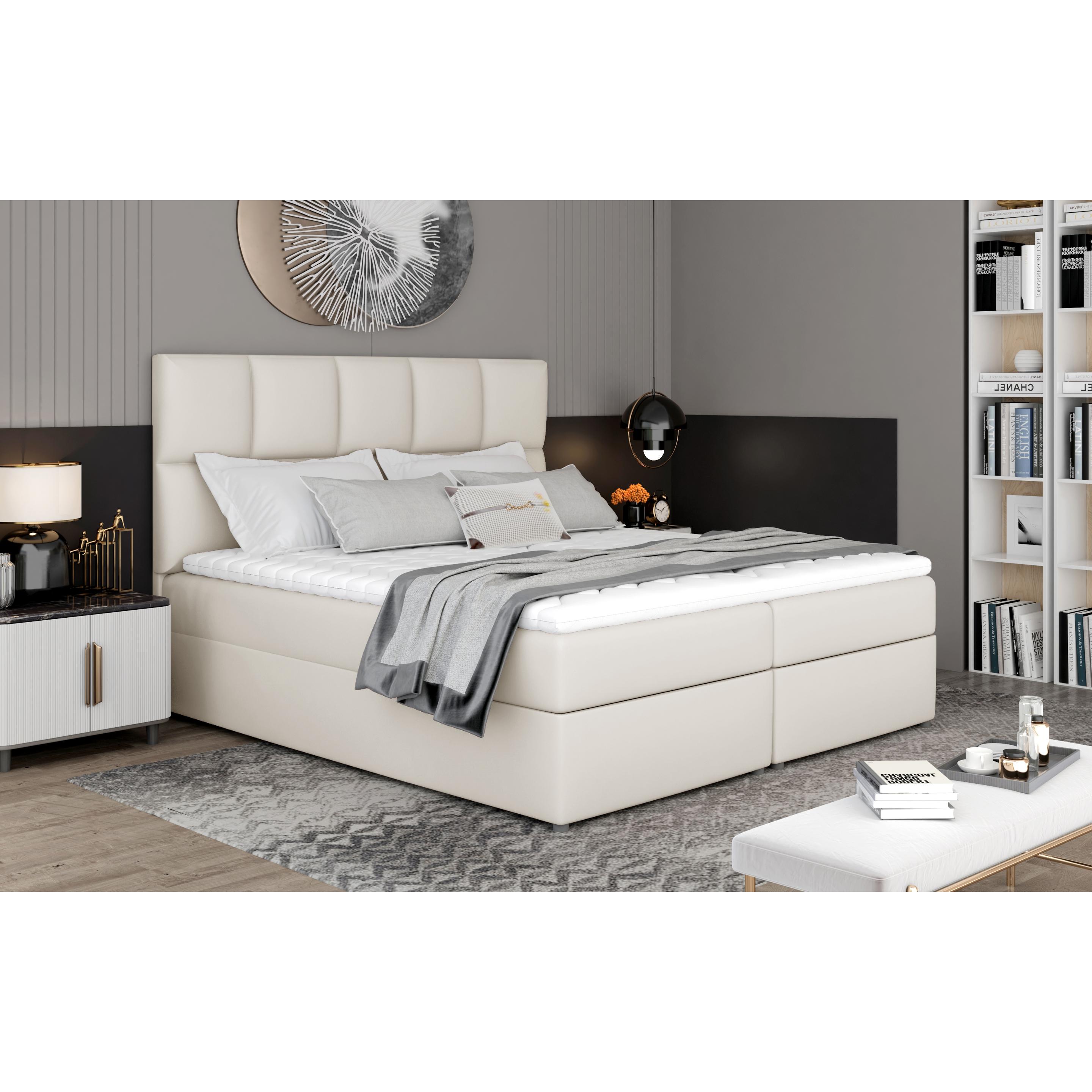 ELTAP, Boxspringbett, Glossy mit Stauraum (180 x 200 cm)