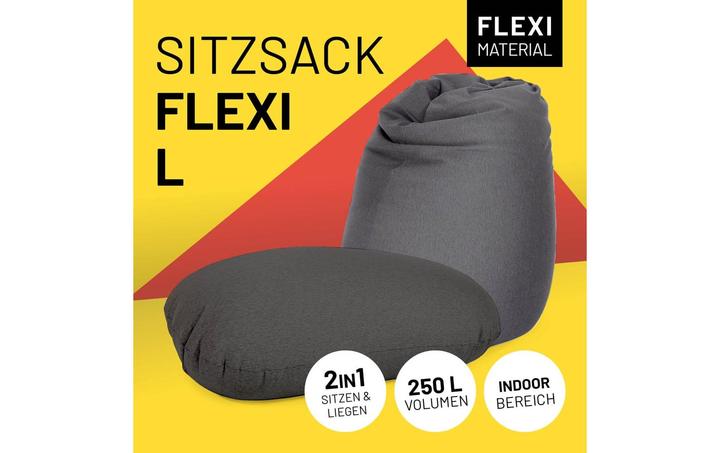 Actual product image Lumaland Sitzsack Flexi Comfort 320 L, Dunkelgrau