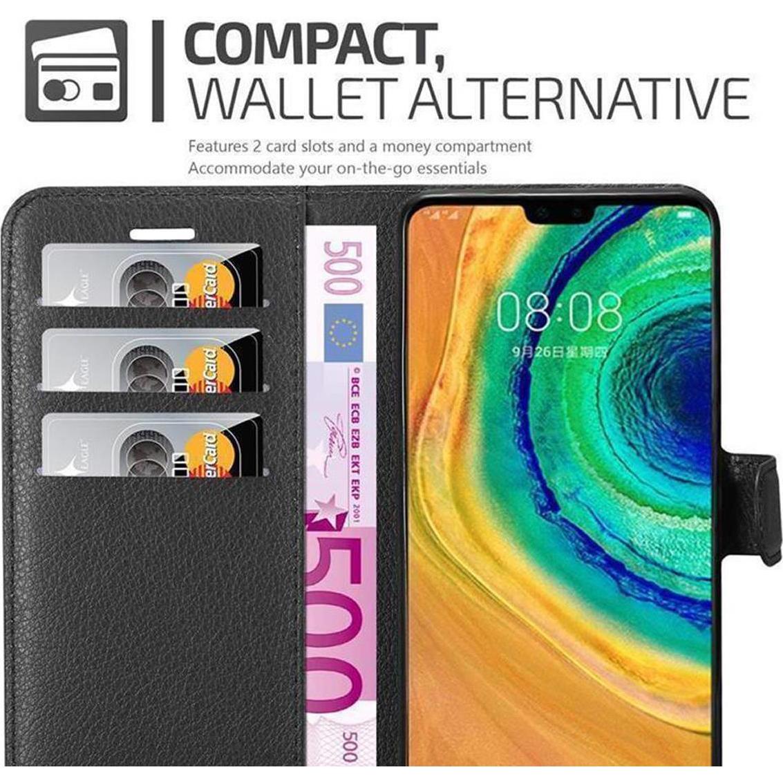 Thumbnail - Cadorabo Book mit Standfunktion Cover (Huawei Mate 30), Smartphone Hülle, Schwarz