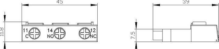Produktbild Siemens Transverse Auxiliary Switch 1CO