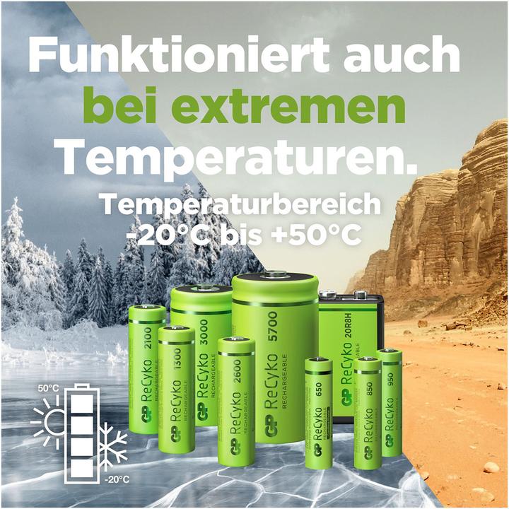 Produktbild GP Batteries ReCyko (2 Stk., D, 5700 mAh)
