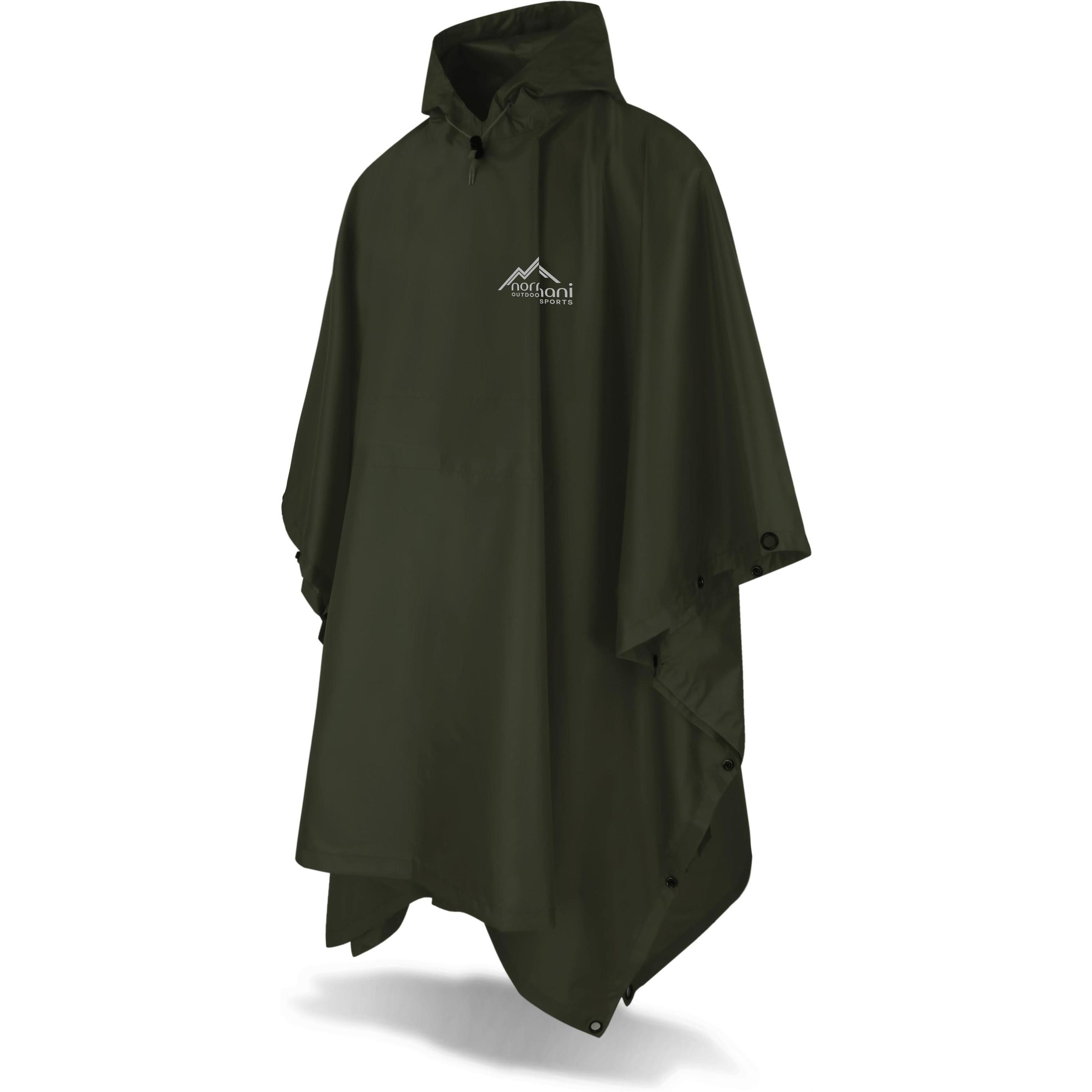 Normani, Herren, Jacke, Ripstop Regenponcho Derry (One Size), Grün, One Size