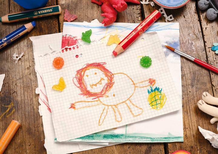 Actual product image STABILO woody 3 in 1 coloured pencil (Apricot, 1 x)