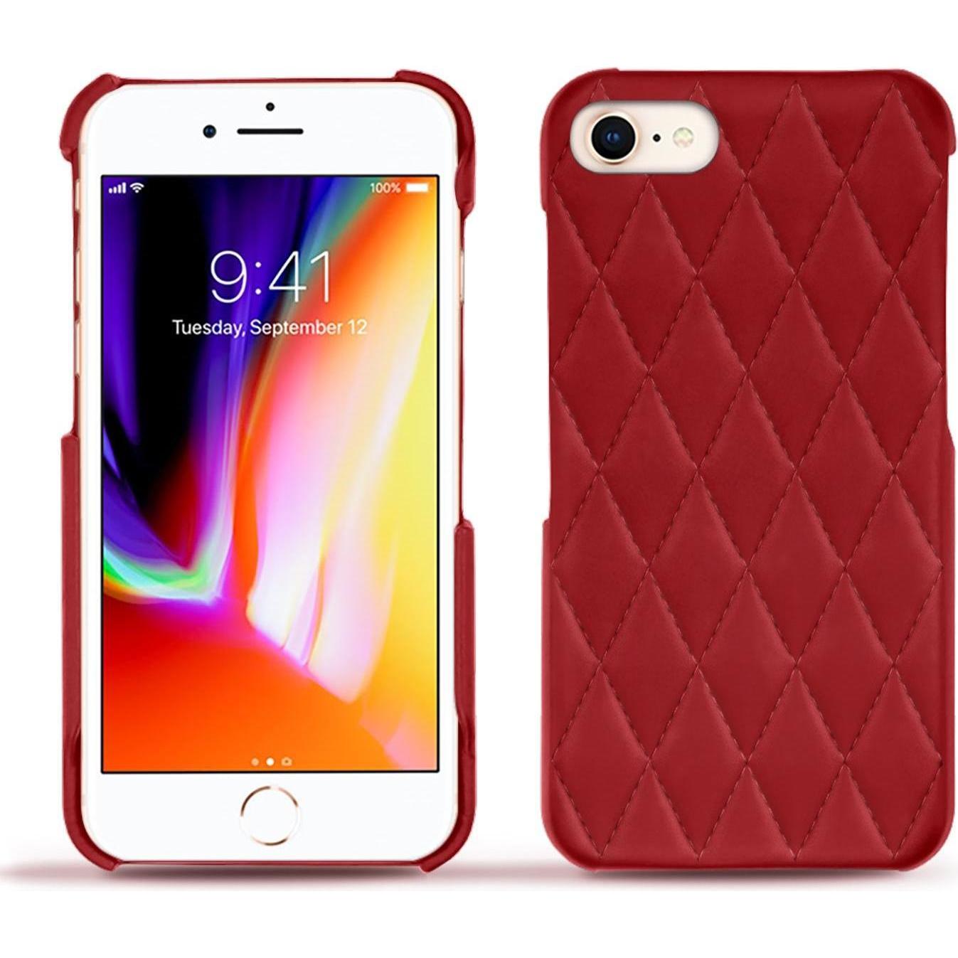 Noreve Lederschutzhülle (Apple iPhone 8), Smartphone Hülle, Rot