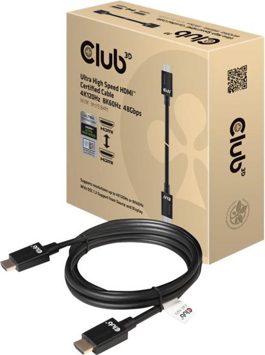 Image du produit Club 3D HDMI (Typ A) — HDMI (Typ A) (3 m)