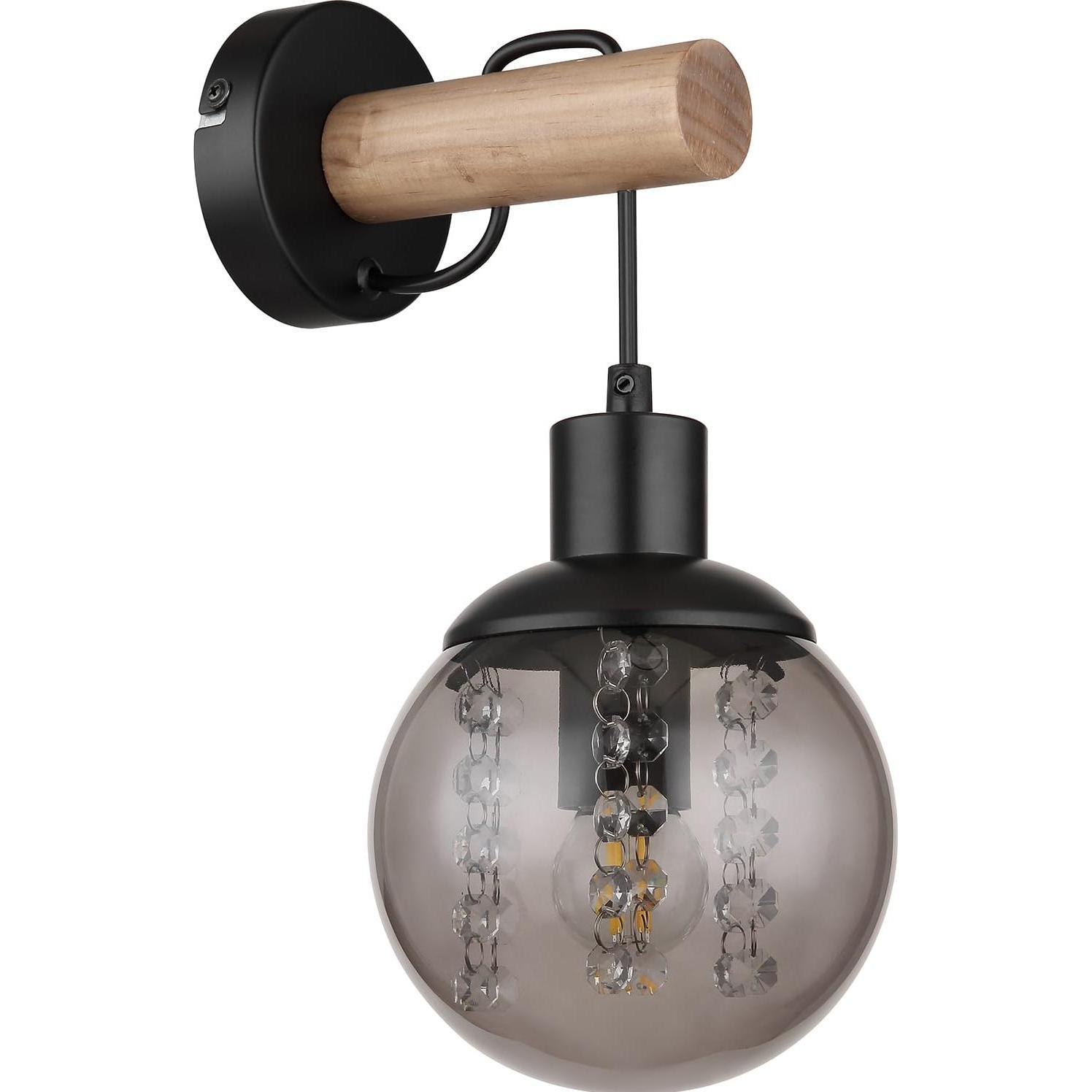 Globo, Wandleuchte + Deckenleuchte, Wandleuchte Richard schwarz matt 1xE27 (E27)