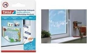 Produktbild tesa Doppelseitige Klebepads transparent, Glas, 60 Stück
