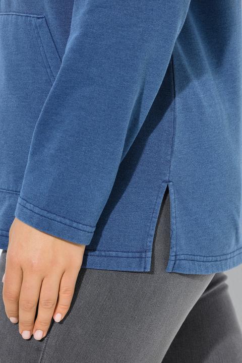 Actual product image Ulla Popken Rhinestone Drawstring Moon Wash Hoodie (50, 52)