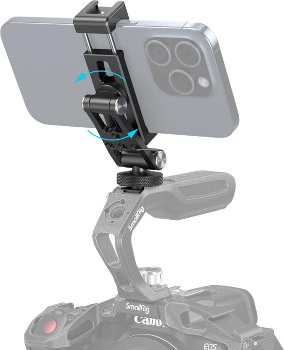 Actual product image SmallRig Metal Phone Holder with Cold Shoe Mount (Cage accessories, Gimbal Accessories, Various video accessories)