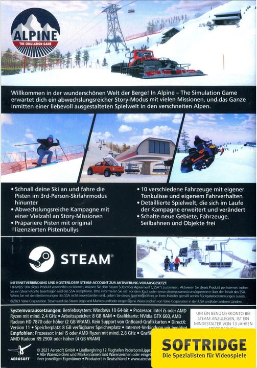 Produktbild Aerosoft Alpine - The Simulation Game (PC, DE)