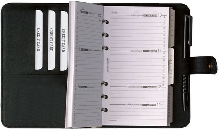 Nährwerte und Zutaten Magni Bind 17501 Terminplaner Modell, A7, Kalender 2018, schwarz (A7, Harter Einband)