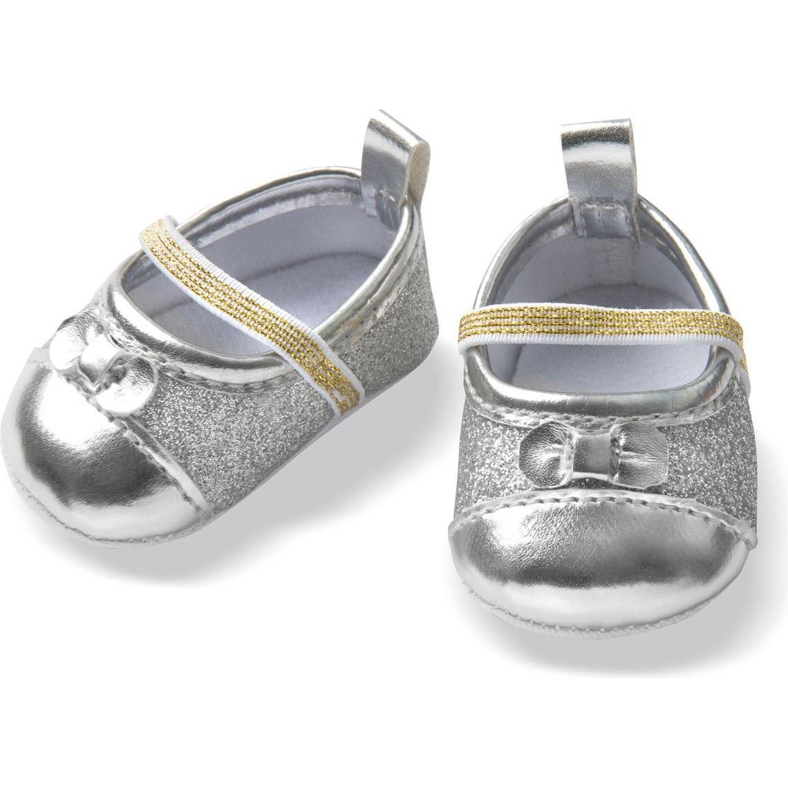 Heless Ballerinas silber Gr.38-45cm Glitzerballerinas, 1 Paar, Fersenschlaufe, ab 3 Jahren