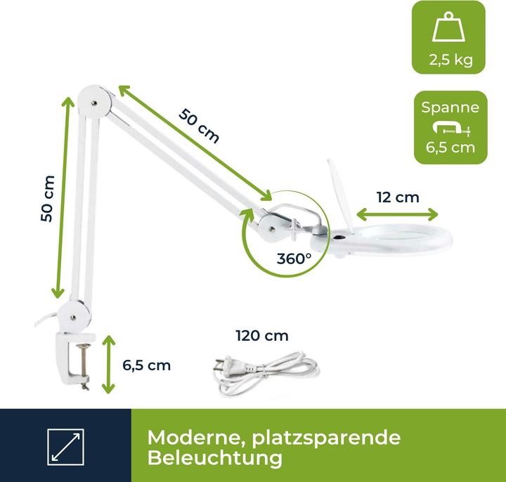 Produktbild Velleman LEDLupenleuchte Dioptrien 48 LEDs weiss (48 lm)