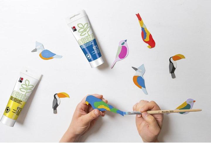 Produktbild Marabu Bastelfarbe Alkydfarbe Green Set Basic, 5 x 100 ml (500 ml)