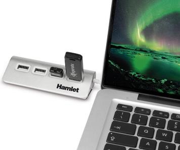 Productafbeelding Hamlet 4-poorts 480 Mbps usb 2.0 hub (4 Havens)