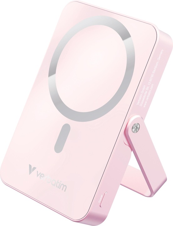 Produktbild Verbatim Charge ‘n’ Go Power Bank with Stand Magnetic Wireless 10000mAh - Pink (10000 mAh, 20 W, 37 Wh)