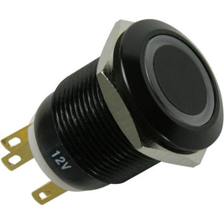 Thumbnail - Lamptron compatible Vandalismustaster 19mm - Blackline - red, Taster + Schalter, Schwarz