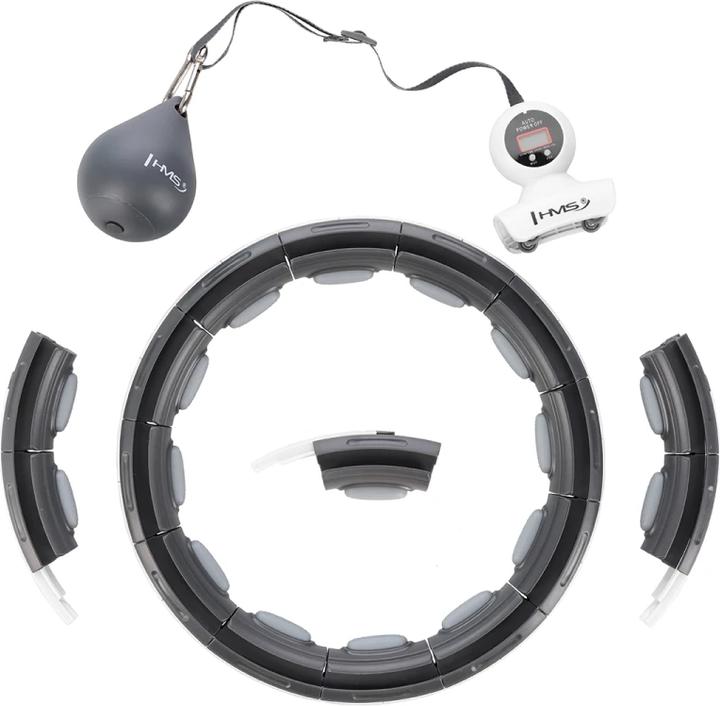 Image du produit HMS Hhm15 Hula Hoop Noir Avec Aimant Et Poids + Compteur (100 cm, 400 g)