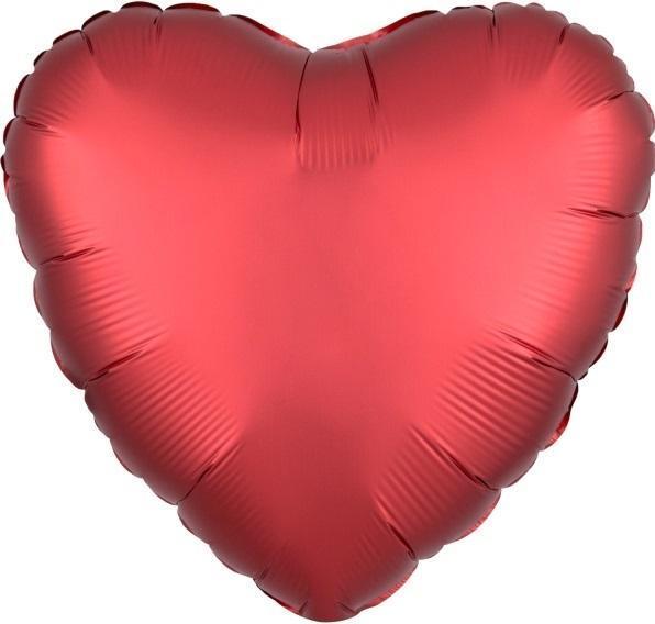 Actual product image Amscan Foil Balloon Heart Dark Red (10 x)
