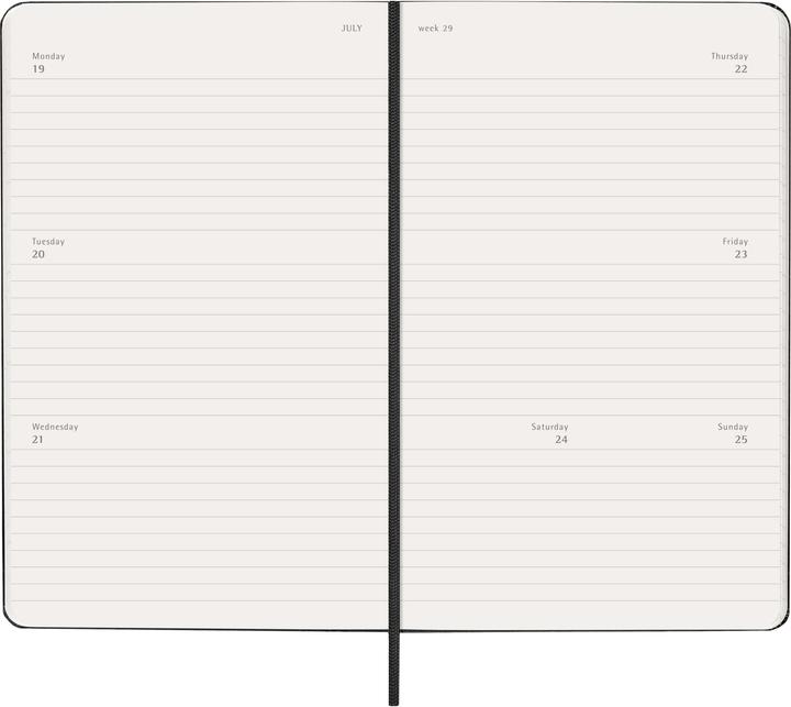 Produktbild Moleskine Geschäftsagenda Hard Cover Weekly (A5, 1 Woche / 2 Seiten)