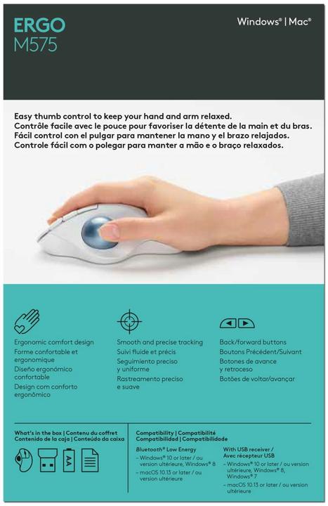Actual product image Logitech Ergo M575 (Wireless)