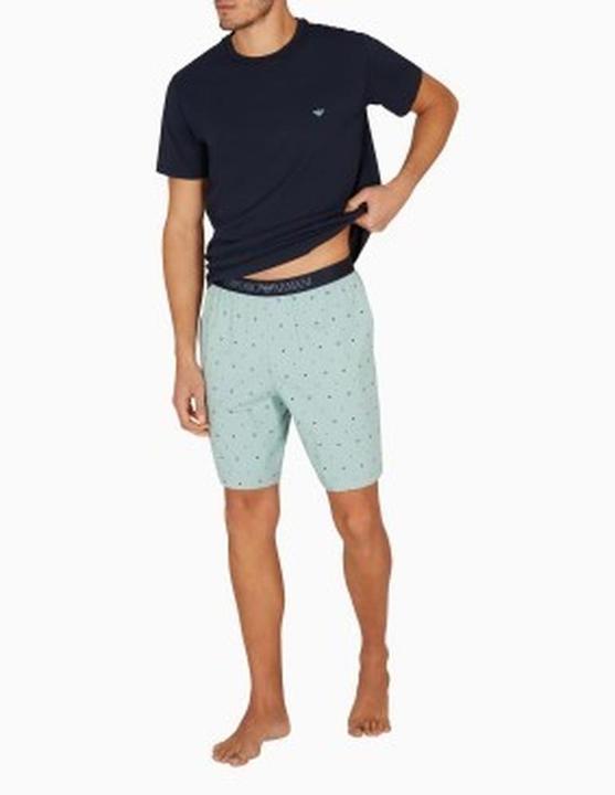 Actual product image Emporio Armani Classic Pattern Short Pajamas (L)