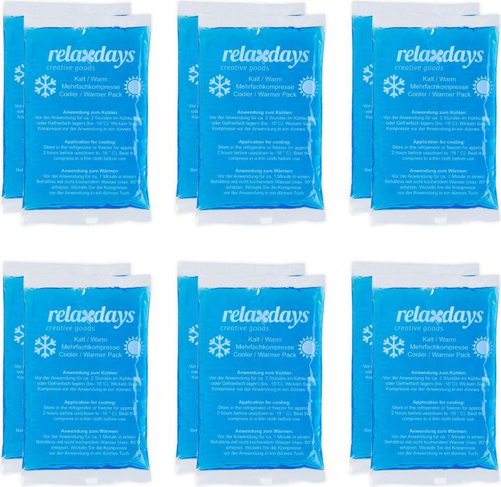 Valeurs nutritives et ingrédients Relaxdays 12x pad de refroidissement (12 x, 1230 g)