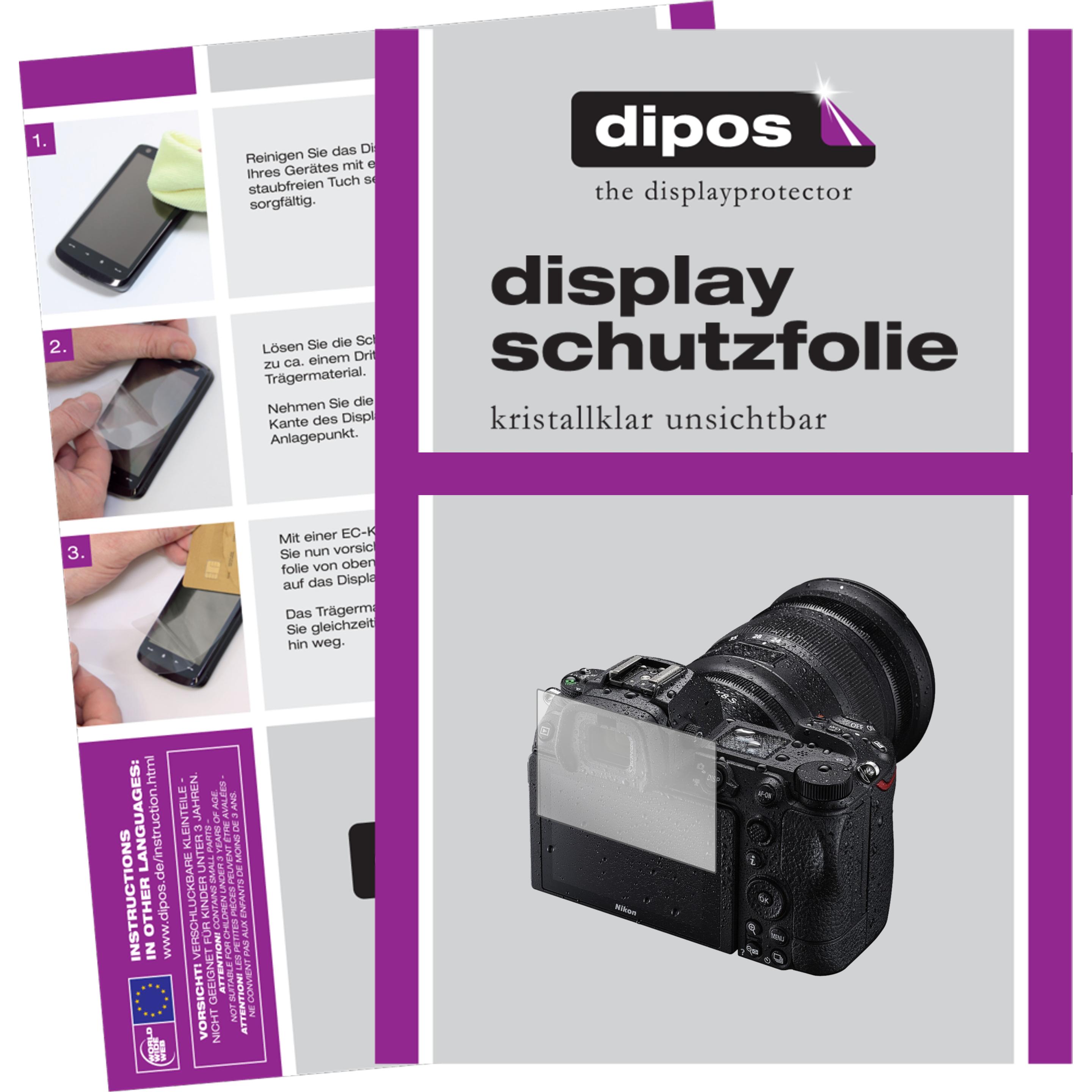 Dipos Displayschutzfolie Crystalclear (Displayschutz, Nikon Z6 II), Kameraschutz, Transparent