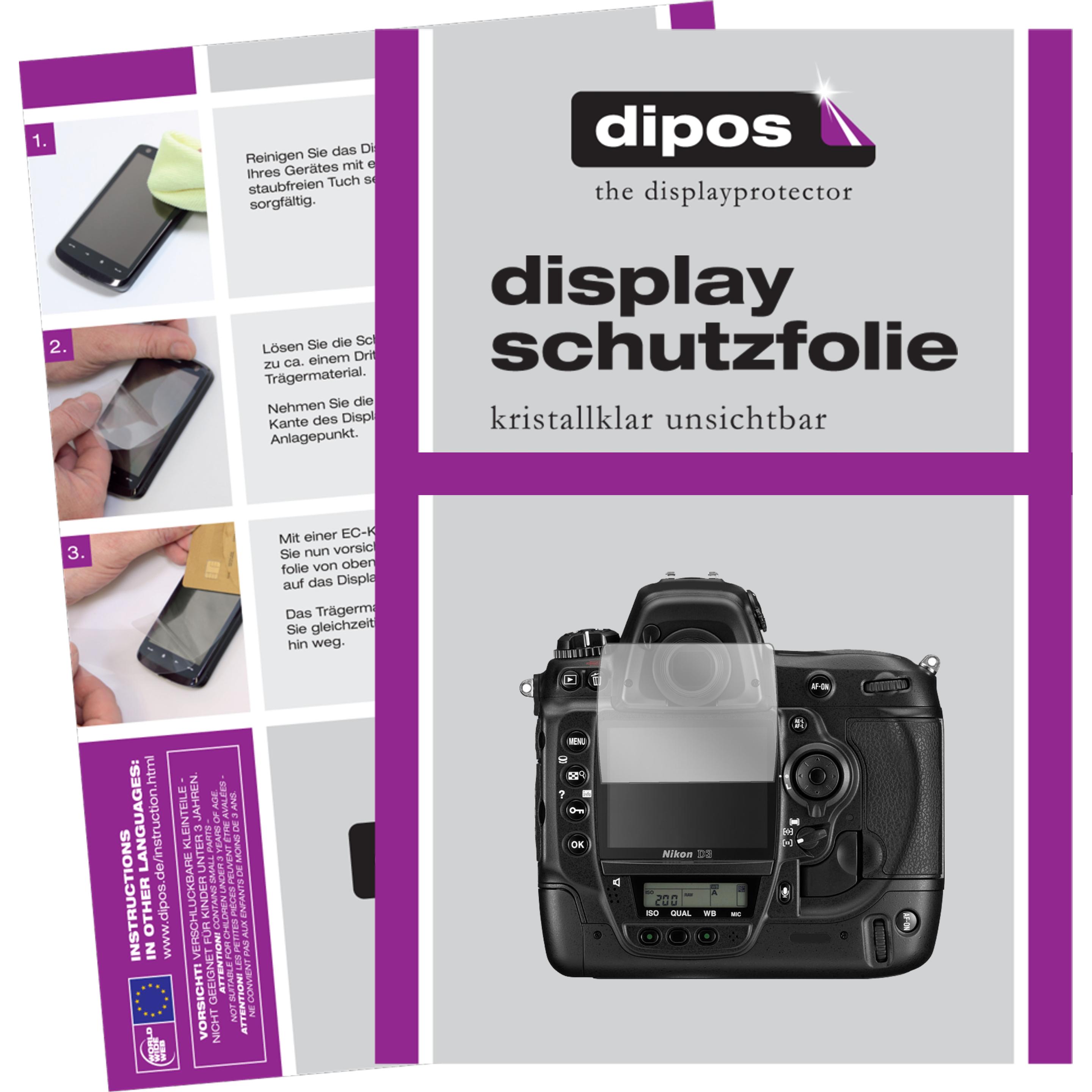 Thumbnail - Dipos Displayschutzfolie Crystalclear (Displayschutz, Nikon D3), Kameraschutz, Transparent
