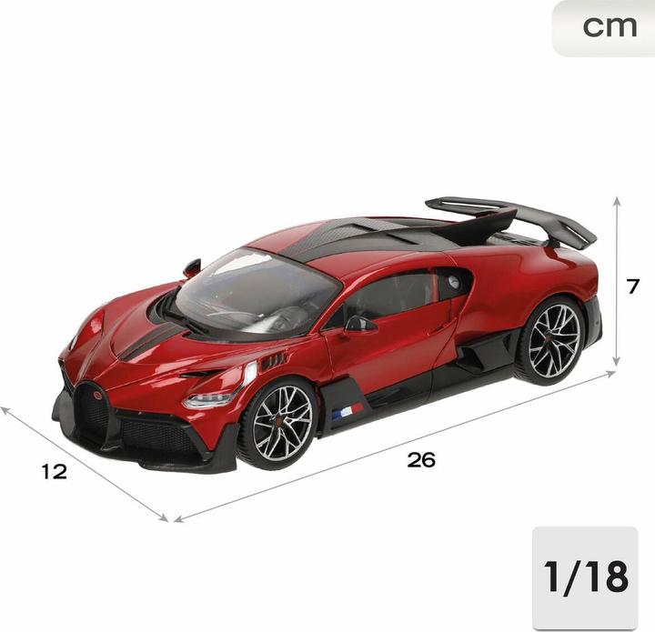 Actual product image Bburago 18/11045R Metal scale 1:18 Bugatti Divo red