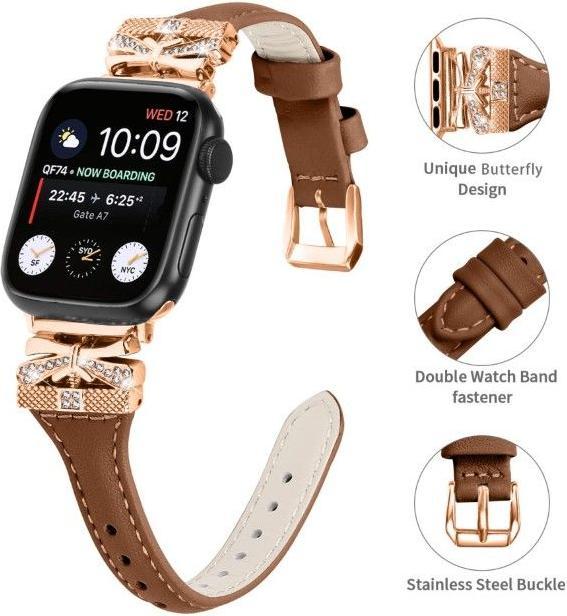 Actual product image MU Classic Ladies Series Leather Bracelet (38 mm, 40 mm, 41 mm, Faux leather)