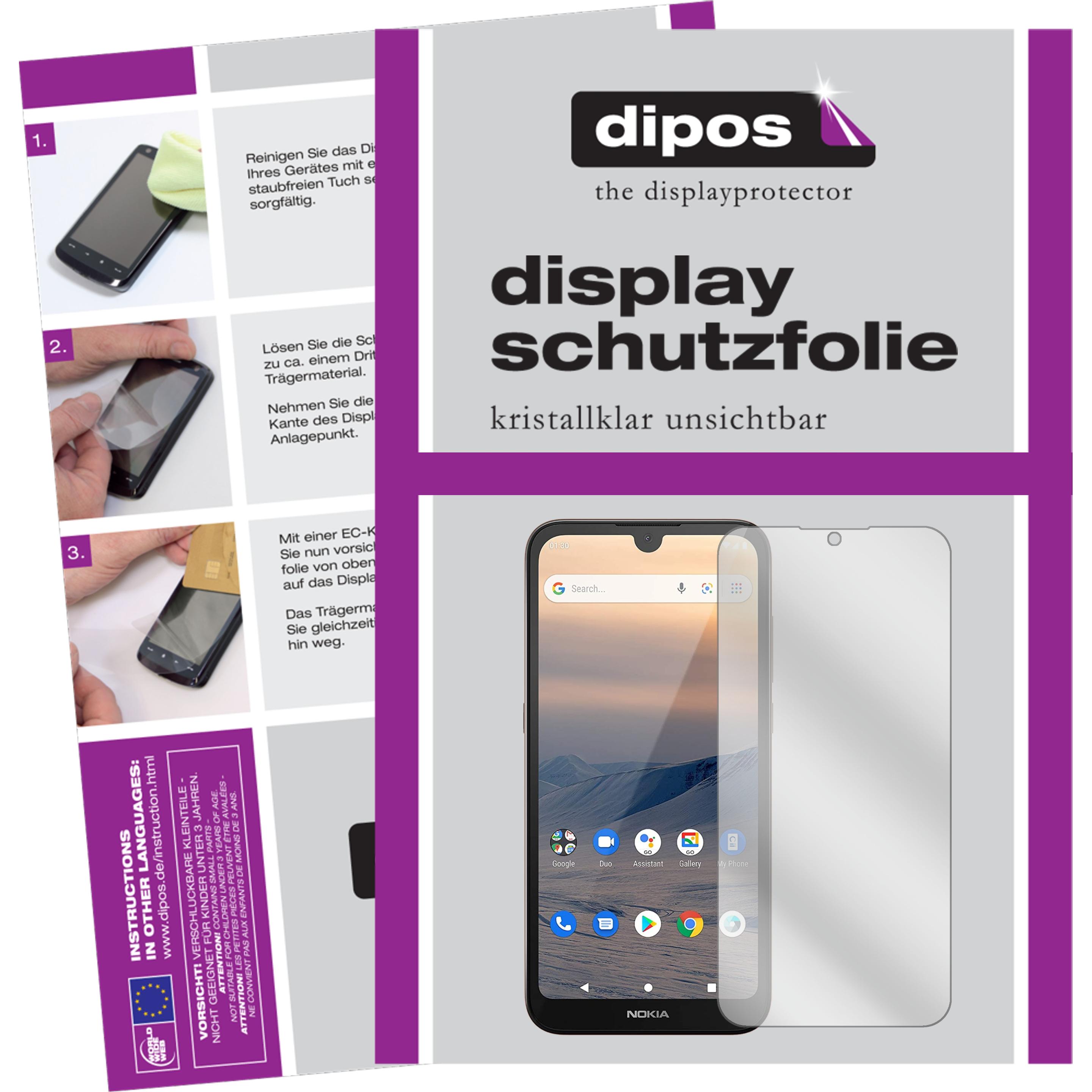Dipos Displayschutzfolie Crystalclear (5 Stück, Nokia 1.3), Smartphone Schutzfolie, Transparent