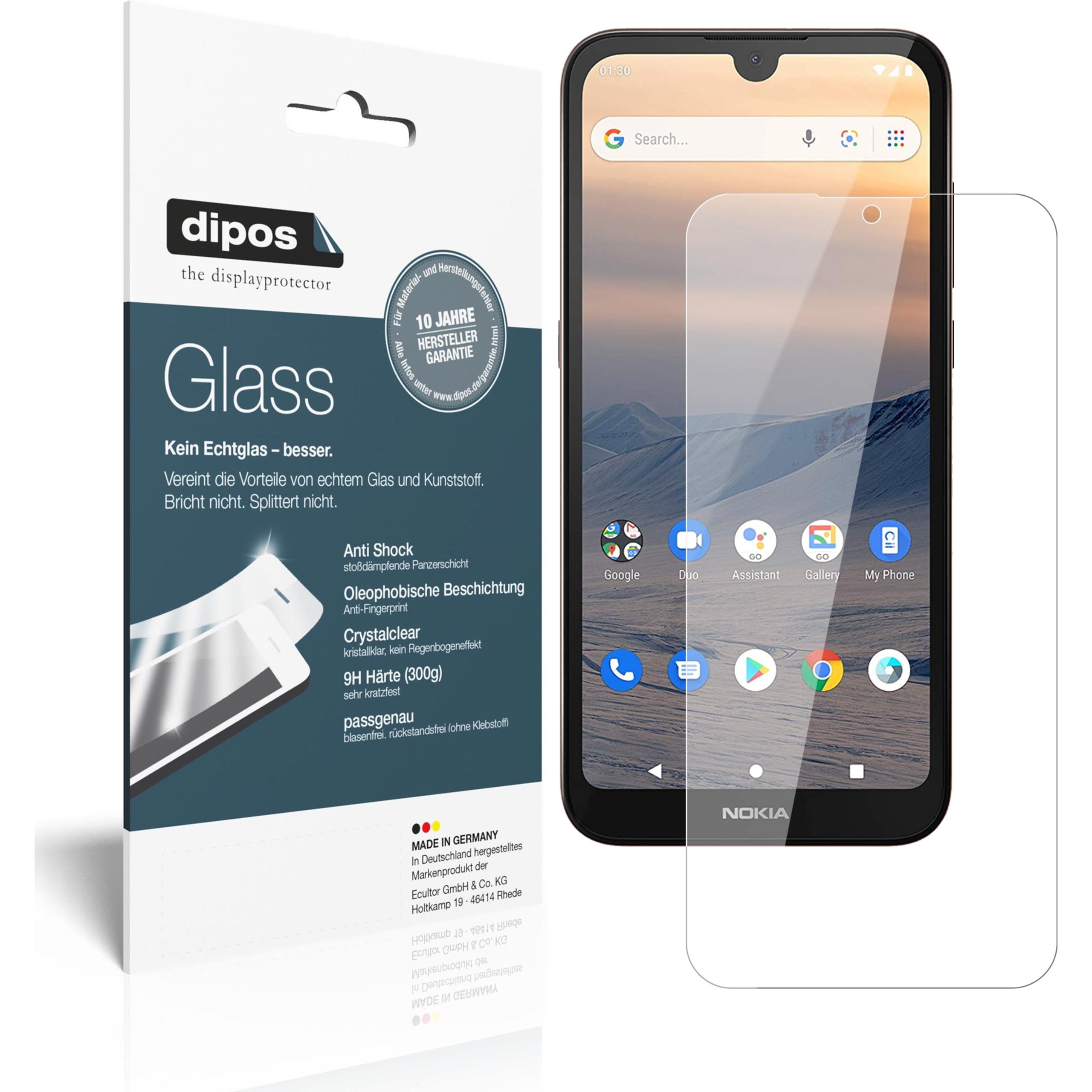 Dipos Displayschutz Anti-Shock (1 Stück, Nokia 1.3), Smartphone Schutzfolie, Transparent