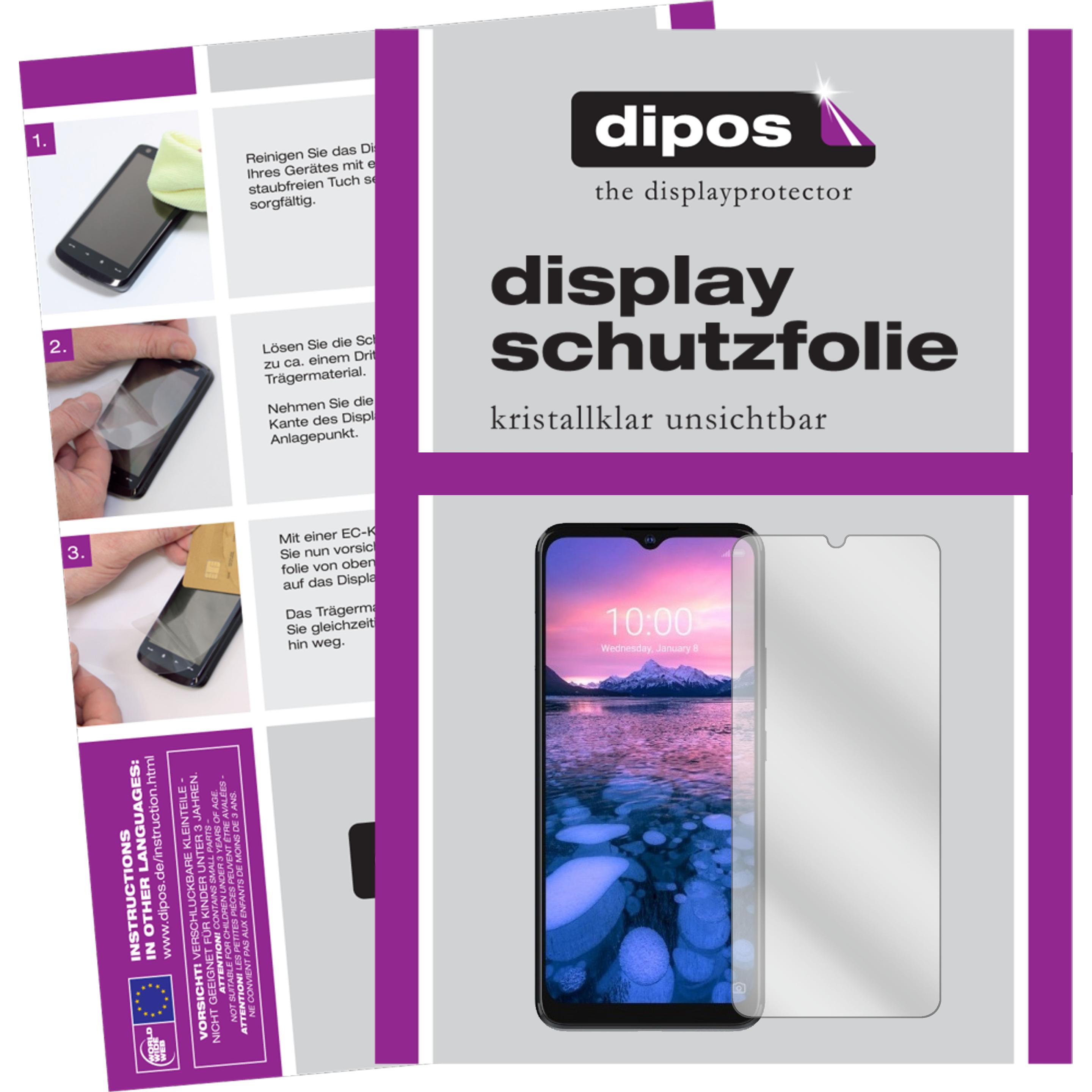 Dipos Displayschutzfolie Crystalclear (2 Stück, ZTE Blade 20 5G), Smartphone Schutzfolie, Transparent