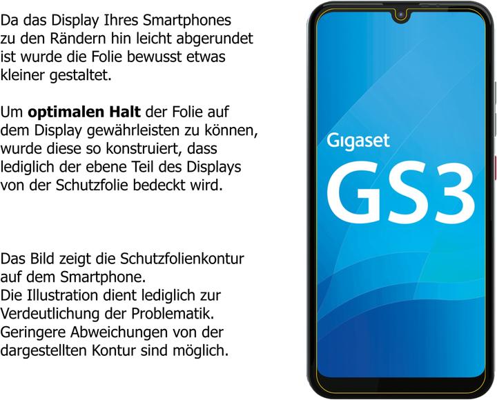 Actual product image Dipos Screen Protector Crystalclear (2 Piece, Gigaset GS3)