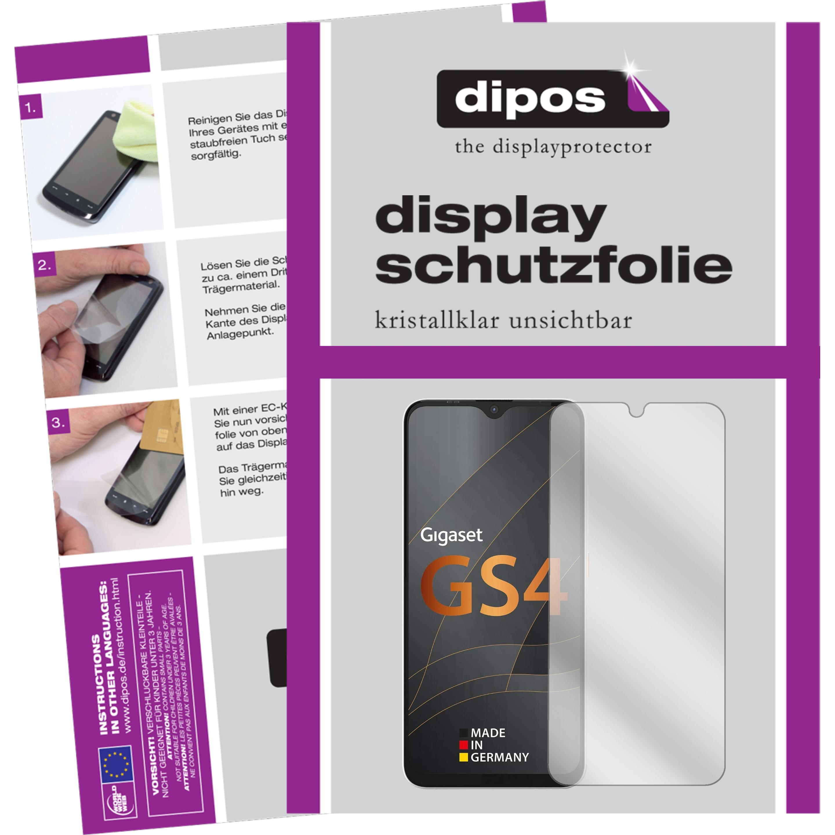Dipos Displayschutzfolie Crystalclear (2 Stück, Gigaset GS4), Smartphone Schutzfolie, Transparent