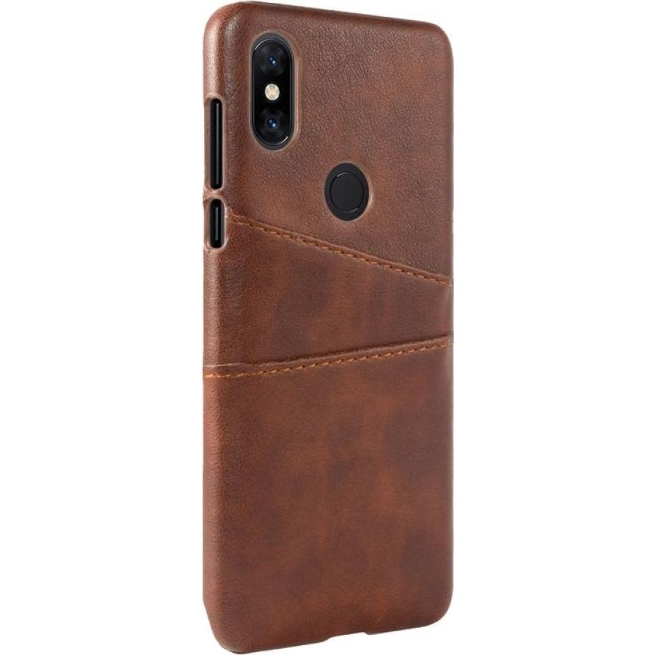 Thumbnail - Screenguard CardCaddy Xiaomi Mi Mix 3 Leder Backcase mit Kartenfächern (Xiaomi Mi Mix 3), Smartphone Hülle, Braun