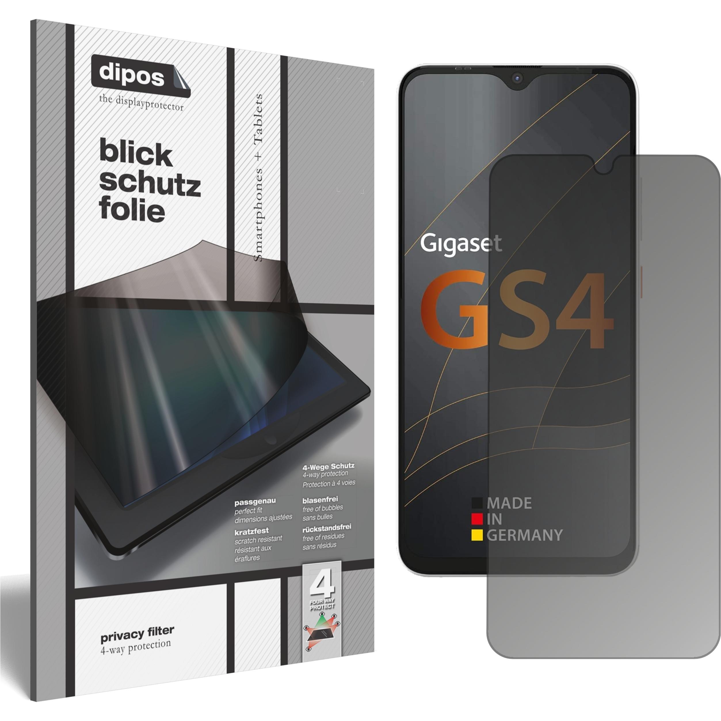 Dipos Blickschutzfolie 4-Way Privacy (1 Stück, Gigaset GS4), Smartphone Schutzfolie, Transparent