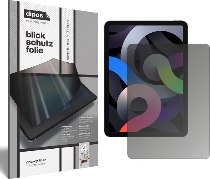 Dipos Blickschutzfolie 4-Way Privacy (1 Stück, iPad Air 2020 (4. Gen), iPad Air 2022 (5. Gen))