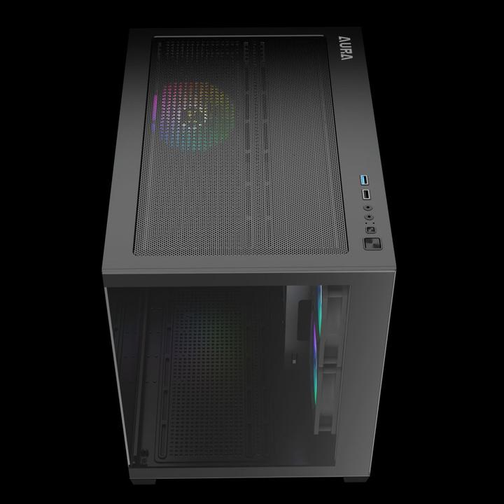 Image du produit Gamdias Boitier Mini Tour Micro ATX Aura GC10M RGB avec panneaux vitrés (Noir)