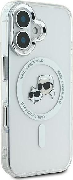 Image du produit Karl Lagerfeld KLHMP16MHLSKCH iPhone 16 Plus 6.7" biały/white hardcase IML Metal Karl&Choupette Head (Apple iPhone 16 Plus)